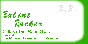 balint rocker business card